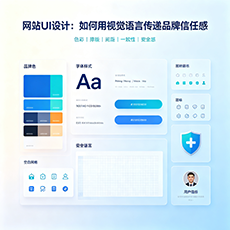 山南建站-网站UI设计：如何用视觉语言传递品牌信任感